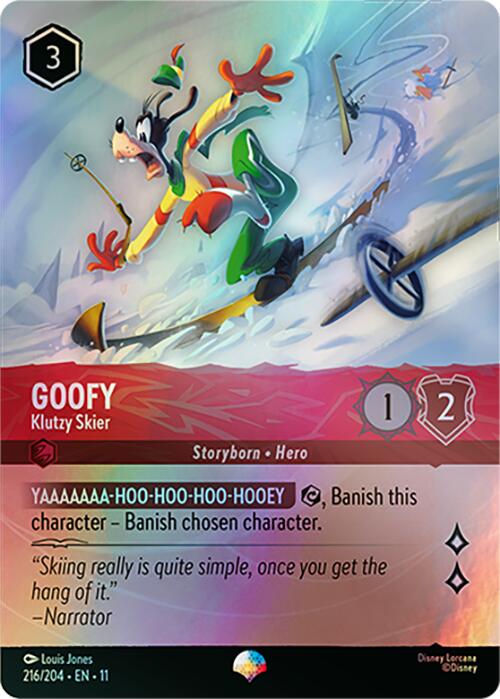 Goofy - Klutzy Skier (Epic) (216/204) [Winterspell] Lorcana Single Disney | Red Claw Gaming