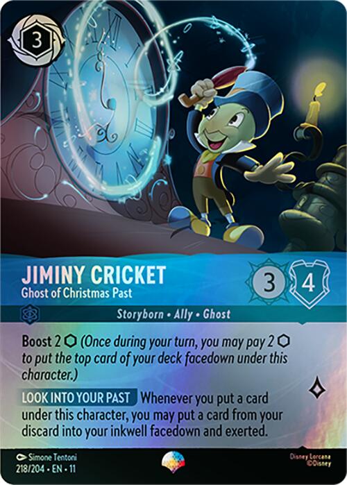 Jiminy Cricket - Ghost of Christmas Past (Epic) (218/204) [Winterspell] Lorcana Single Disney | Red Claw Gaming