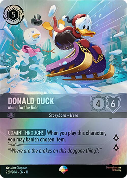 Donald Duck - Along for the Ride (Epic) (220/204) [Winterspell] Lorcana Single Disney | Red Claw Gaming