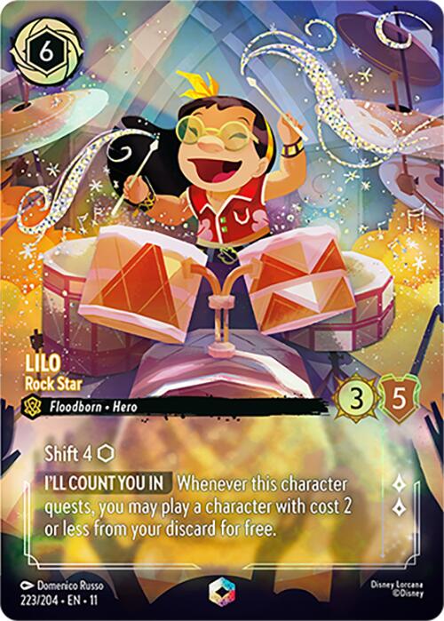 Lilo - Rock Star (Enchanted) (223/204) [Winterspell] Lorcana Single Disney | Red Claw Gaming