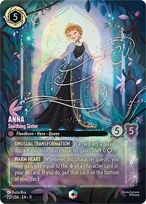 Anna - Soothing Sister (Enchanted) (227/204) [Winterspell] Lorcana Single Disney | Red Claw Gaming