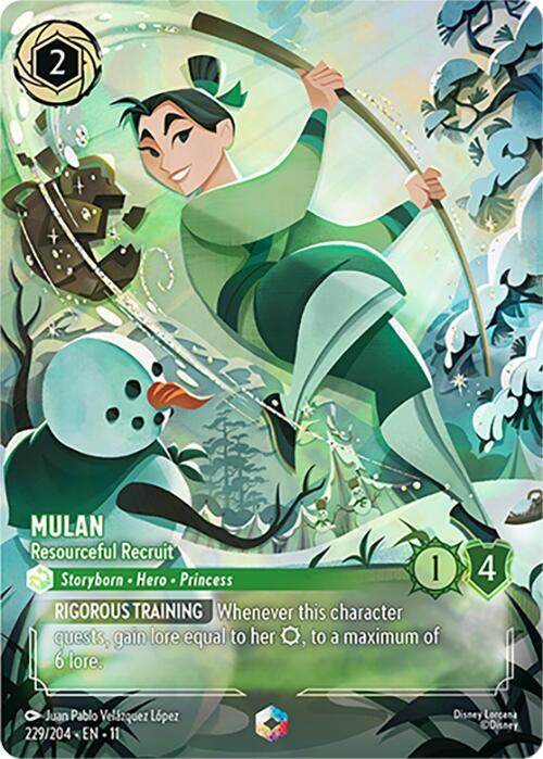 Mulan - Resourceful Recruit (Enchanted) (229/204) [Winterspell] Lorcana Single Disney | Red Claw Gaming