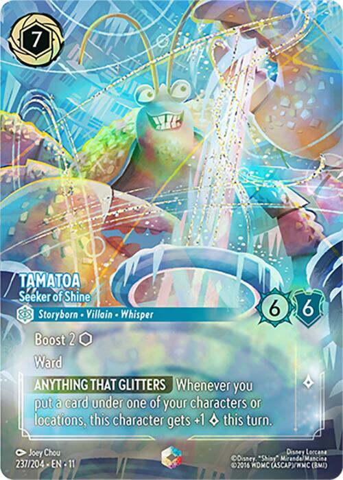 Tamatoa - Seeker of Shine (Enchanted) (237/204) [Winterspell] Lorcana Single Disney | Red Claw Gaming