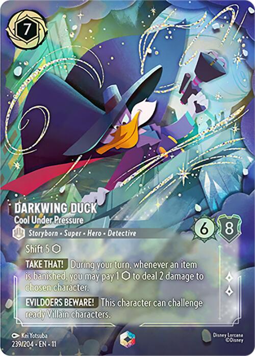 Darkwing Duck - Cool Under Pressure (Enchanted) (239/204) [Winterspell] Lorcana Single Disney | Red Claw Gaming