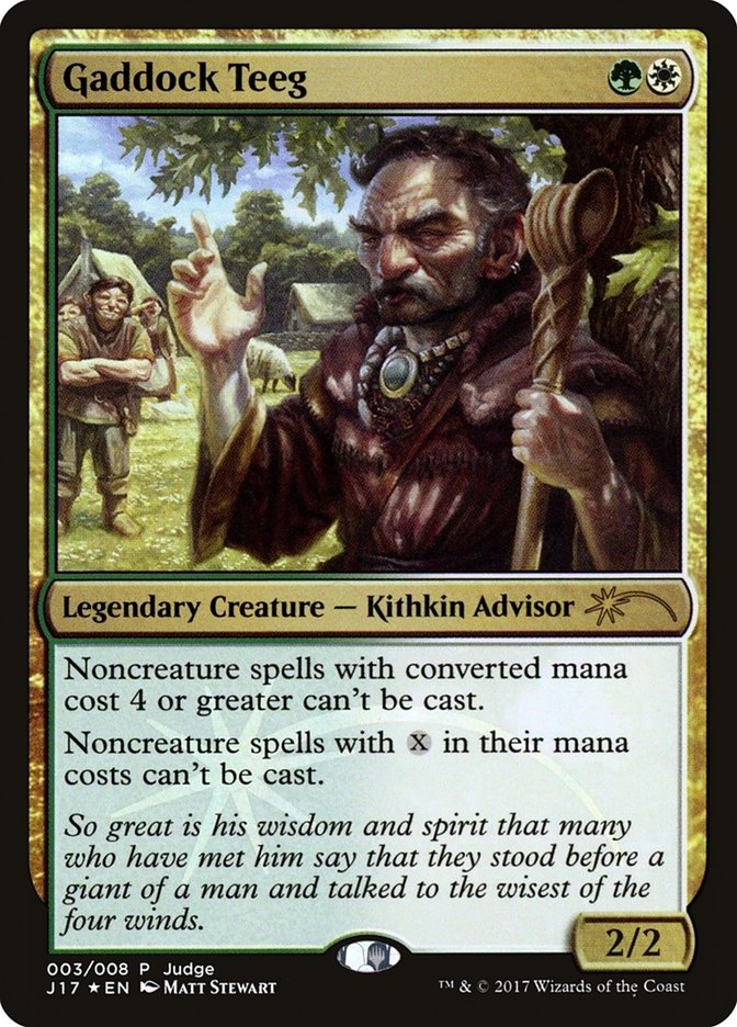 Gaddock Teeg [Judge Gift Cards 2017] MTG Single Magic: The Gathering | Red Claw Gaming