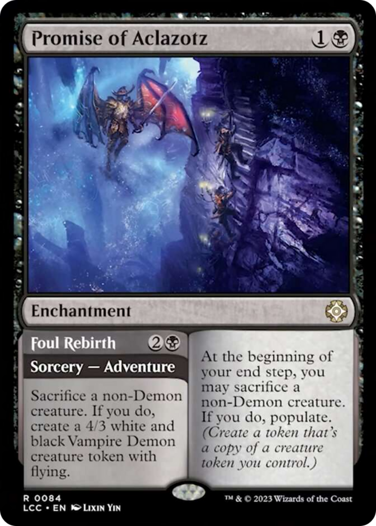 Promise of Aclazotz // Foul Rebirth [The Lost Caverns of Ixalan Commander] MTG Single Magic: The Gathering | Red Claw Gaming