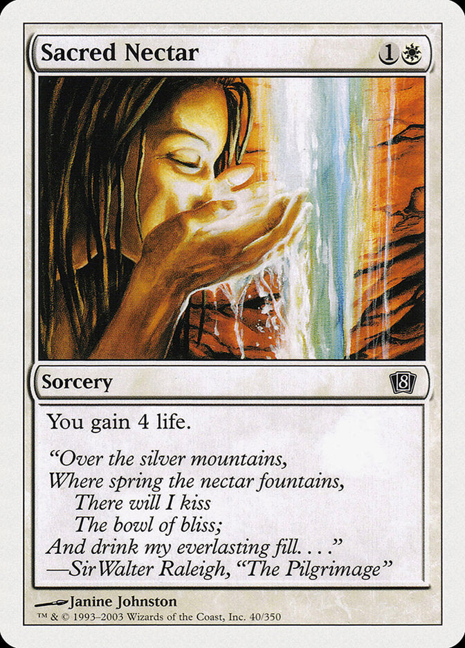 Sacred Nectar [Eighth Edition] MTG Single Magic: The Gathering | Red Claw Gaming
