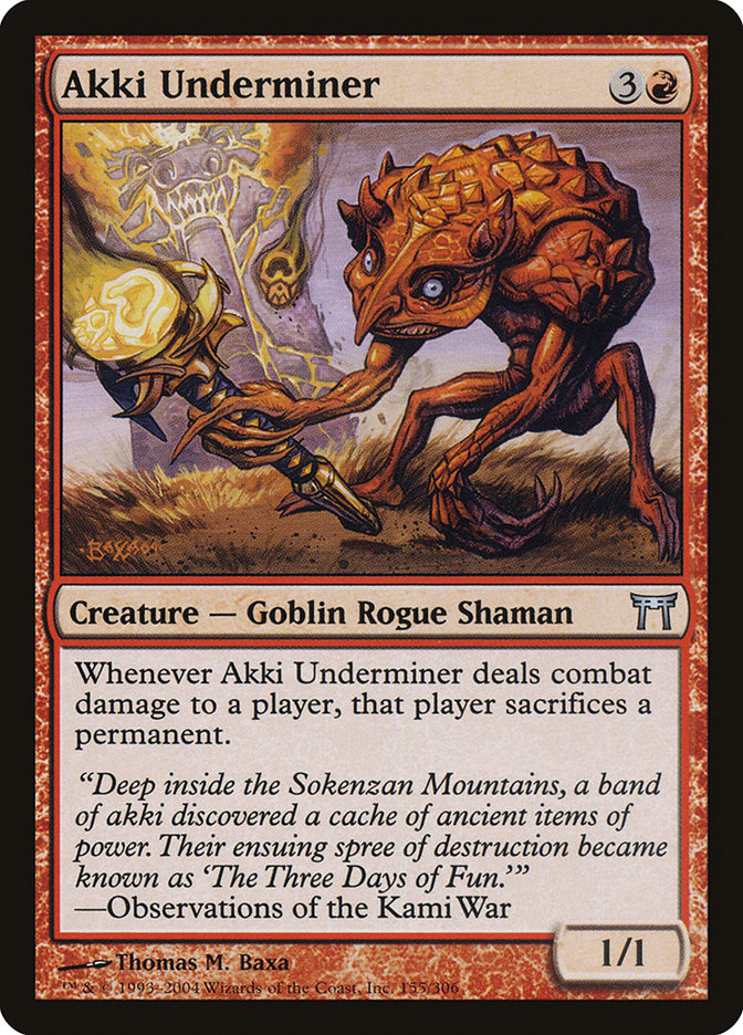 Akki Underminer [Champions of Kamigawa] MTG Single Magic: The Gathering | Red Claw Gaming