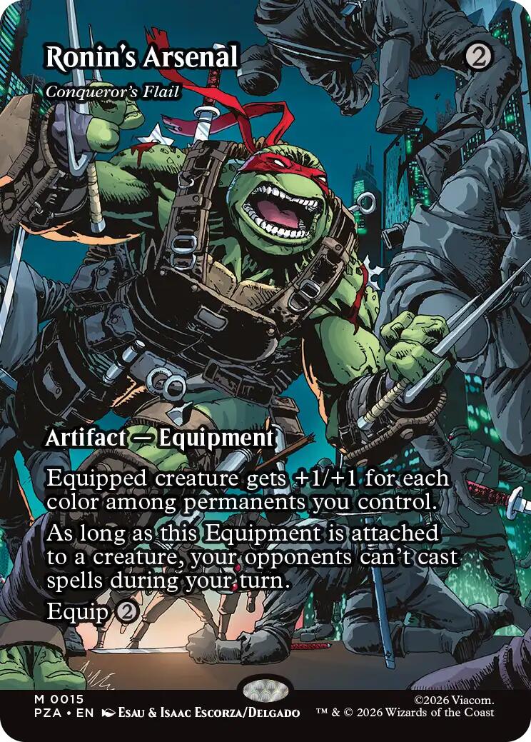 Ronin's Arsenal - Conqueror's Flail (Borderless) [Teenage Mutant Ninja Turtles Eternal-Legal] MTG Single Magic: The Gathering | Red Claw Gaming