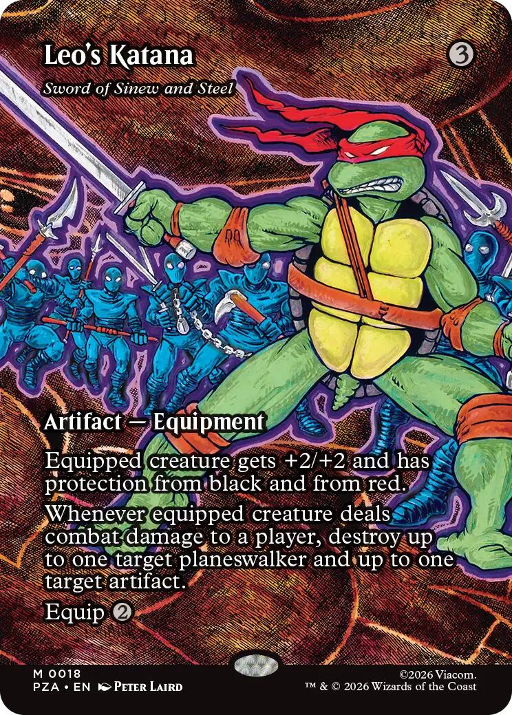 Leo's Katana - Sword of Sinew and Steel (Borderless) [Teenage Mutant Ninja Turtles Eternal-Legal] MTG Single Magic: The Gathering | Red Claw Gaming