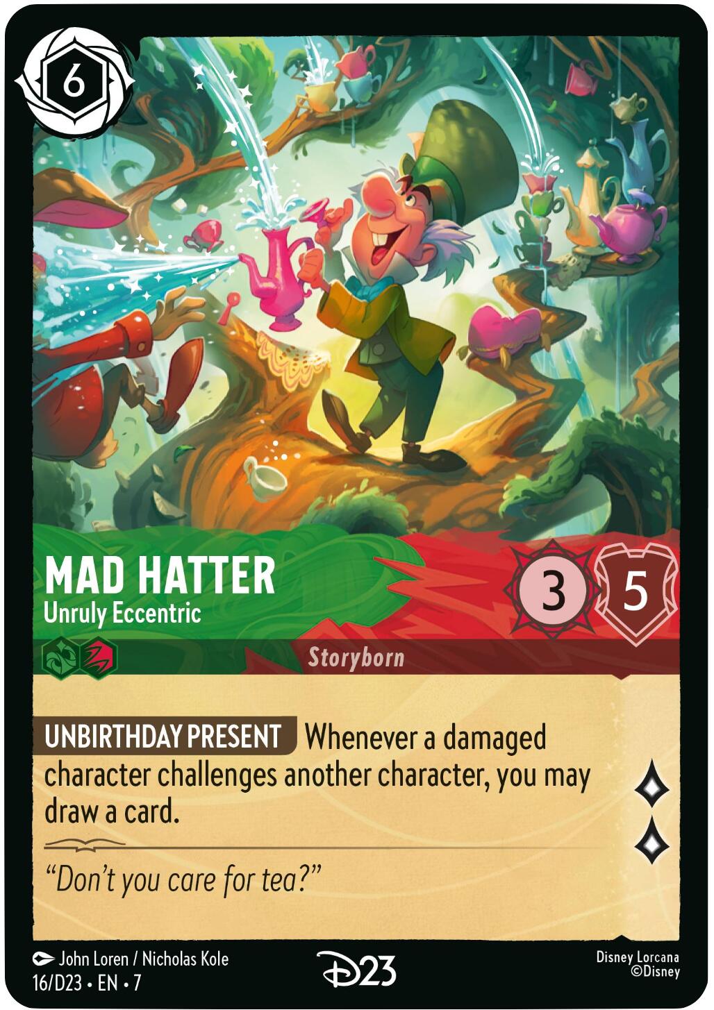Mad Hatter - Unruly Eccentric (16) [D23 Promos] Lorcana Single Disney | Red Claw Gaming
