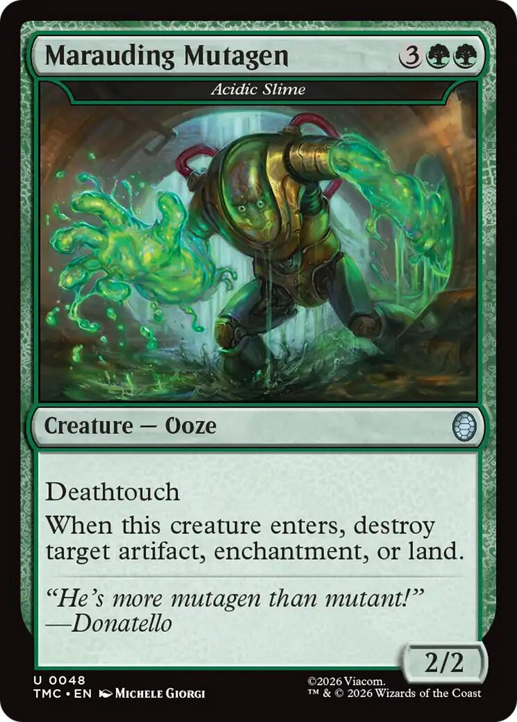 Marauding Mutagen - Acidic Slime [Teenage Mutant Ninja Turtles Commander] MTG Single Magic: The Gathering | Red Claw Gaming