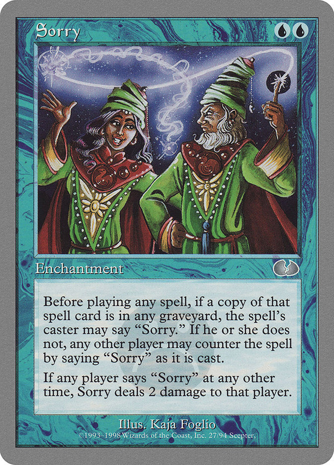Sorry [Unglued] MTG Single Magic: The Gathering | Red Claw Gaming