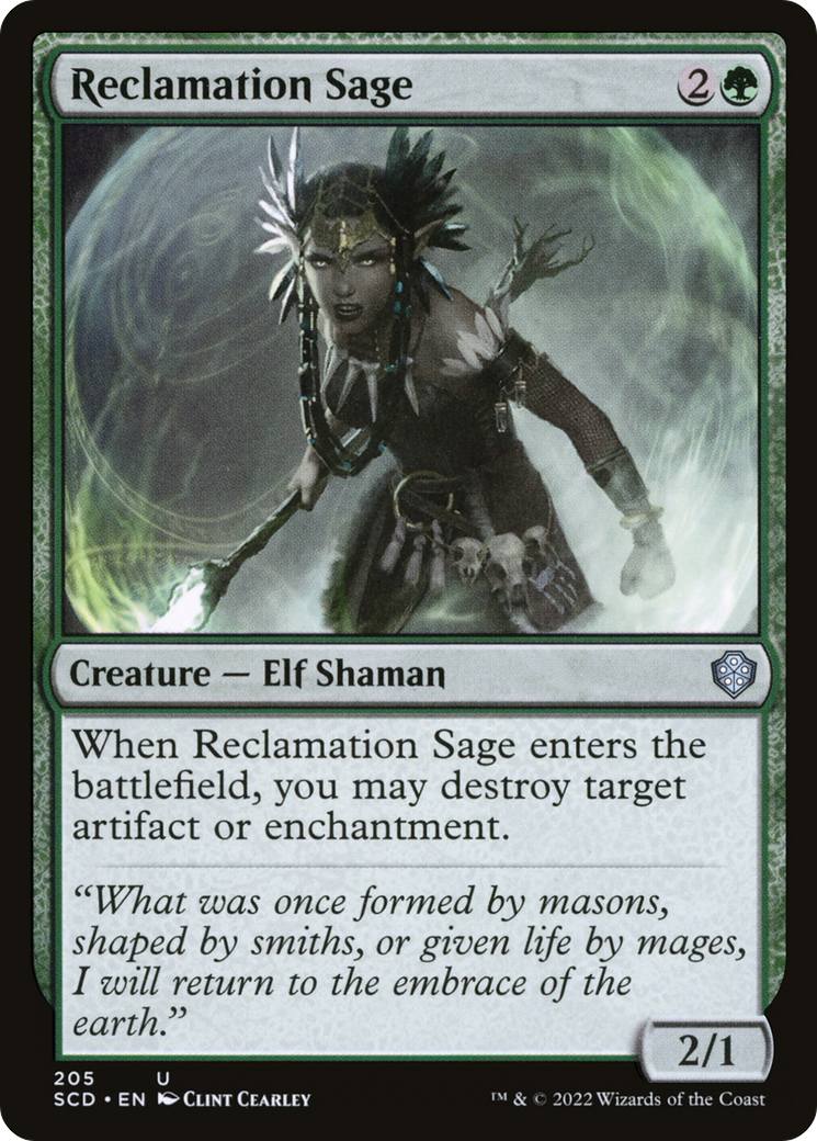 Reclamation Sage [Starter Commander Decks] MTG Single Magic: The Gathering | Red Claw Gaming