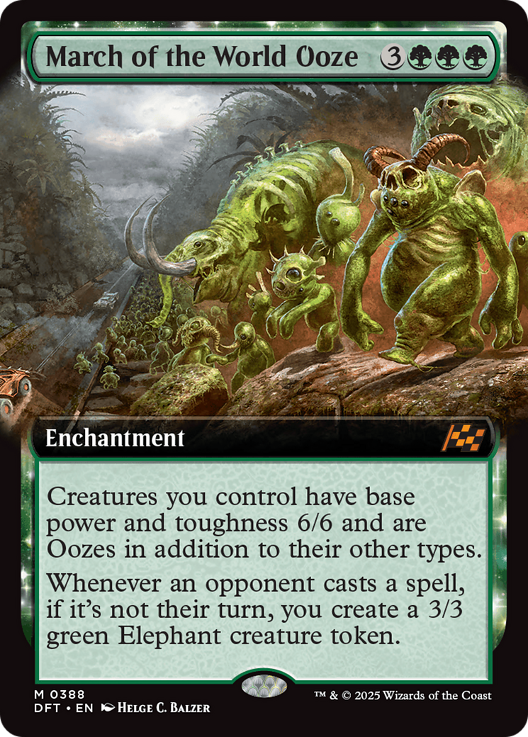 March of the World Ooze (Extended Art) [Aetherdrift] MTG Single Magic: The Gathering | Red Claw Gaming