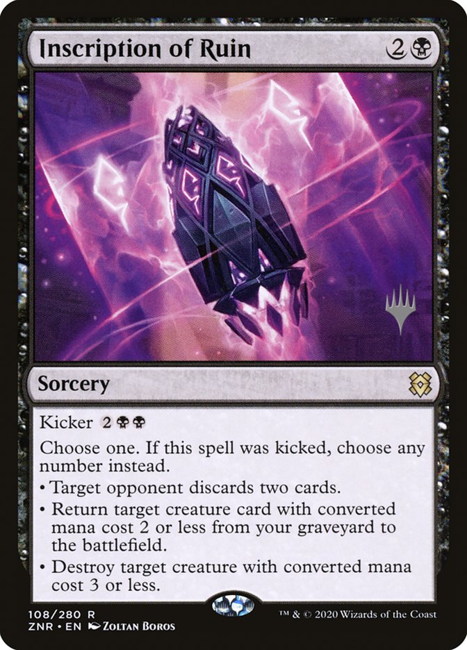 Inscription of Ruin (Promo Pack) [Zendikar Rising Promos] MTG Single Magic: The Gathering | Red Claw Gaming