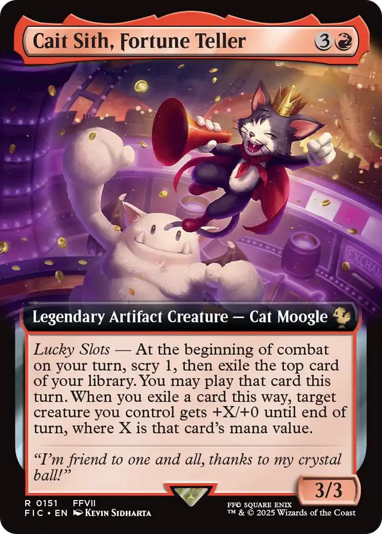 Cait Sith, Fortune Teller (Extended Art) [FINAL FANTASY Commander] MTG Single Magic: The Gathering | Red Claw Gaming