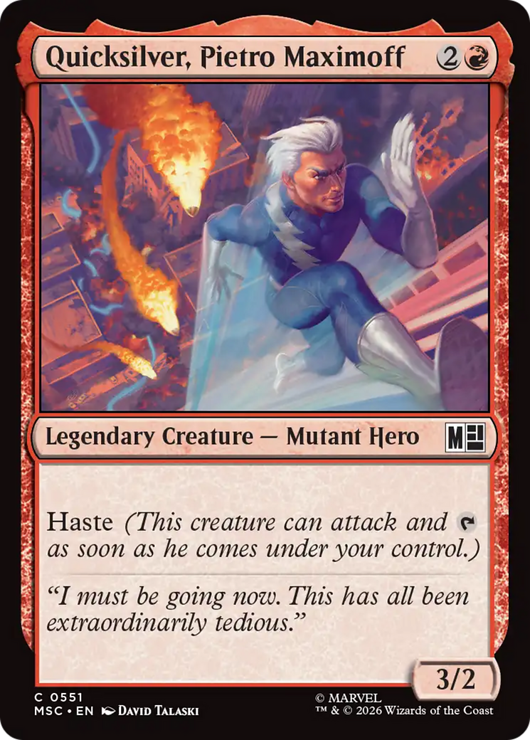 Quicksilver, Pietro Maximoff (0551) [Marvel Super Heroes Commander] MTG Single Magic: The Gathering | Red Claw Gaming