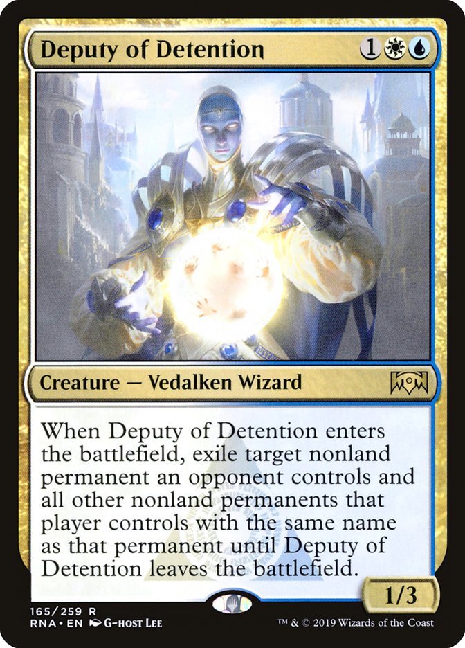 Deputy of Detention [Ravnica Allegiance] MTG Single Magic: The Gathering | Red Claw Gaming
