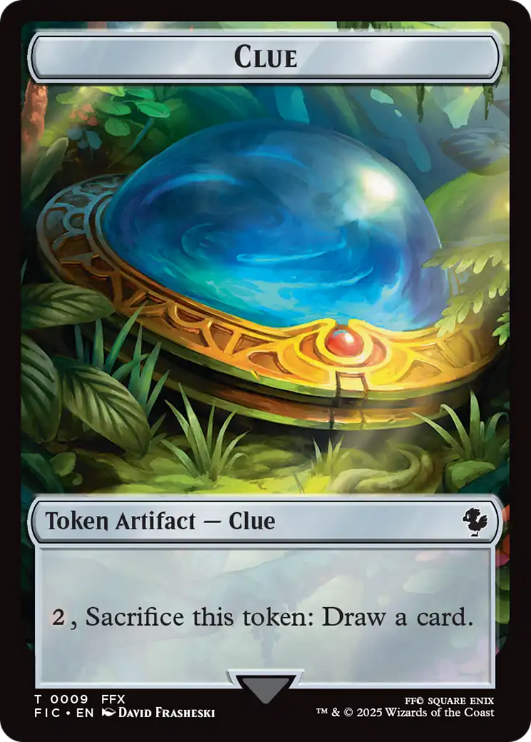 Clue // Treasure Double-Sided Token [FINAL FANTASY Commander Tokens] MTG Single Magic: The Gathering | Red Claw Gaming
