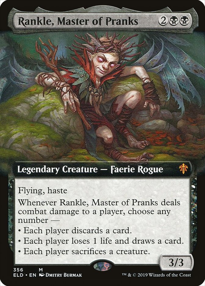 Rankle, Master of Pranks (Extended Art) [Throne of Eldraine] MTG Single Magic: The Gathering | Red Claw Gaming