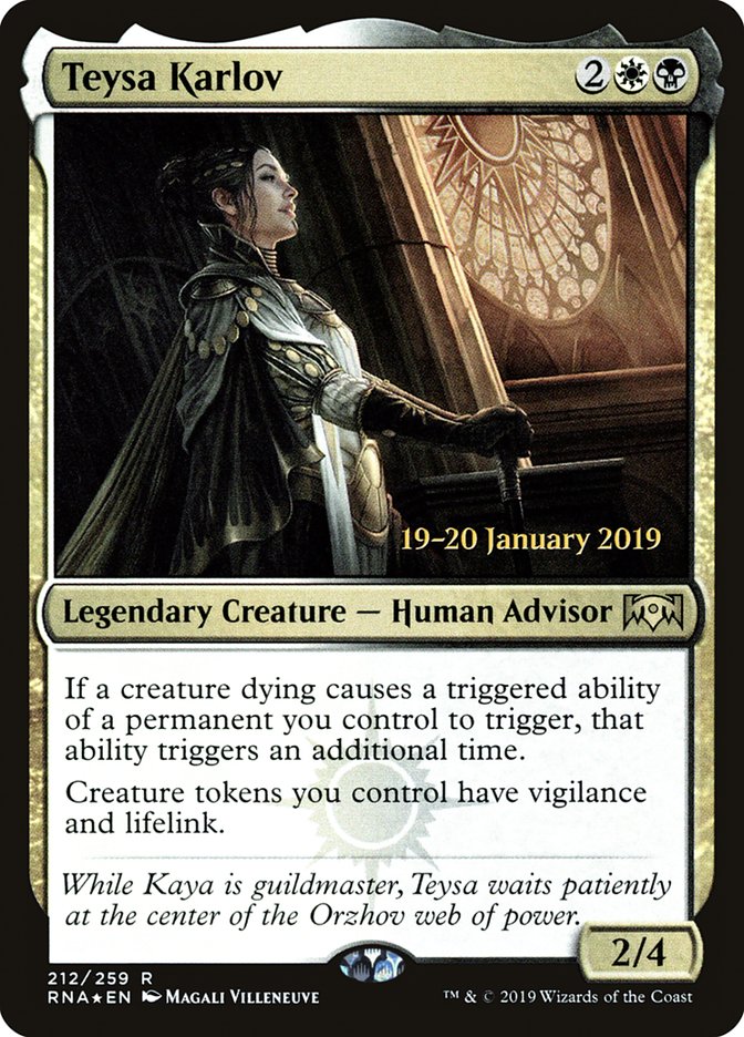 Teysa Karlov [Ravnica Allegiance Prerelease Promos] MTG Single Magic: The Gathering | Red Claw Gaming