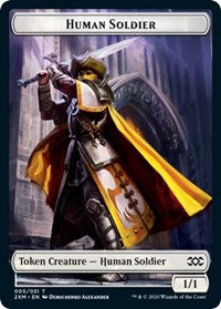 Human Soldier // Servo Double-Sided Token [Double Masters Tokens] MTG Single Magic: The Gathering | Red Claw Gaming