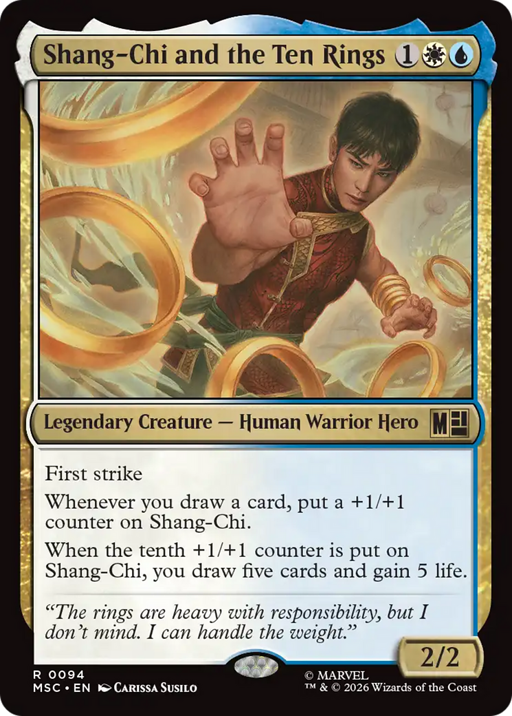 Shang-Chi and the Ten Rings (Surge Foil) [Marvel Super Heroes Commander] MTG Single Magic: The Gathering | Red Claw Gaming