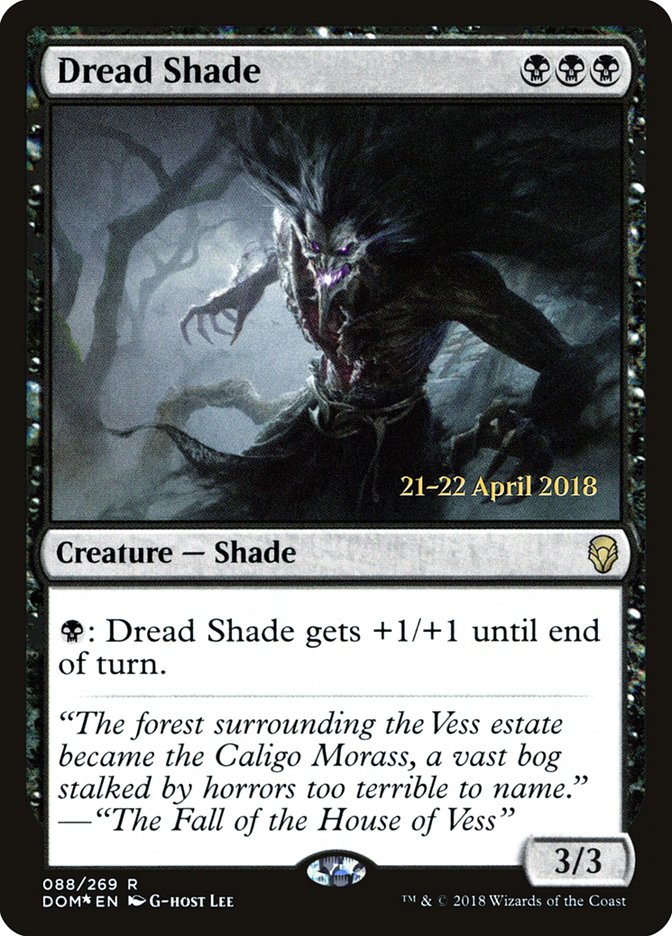 Dread Shade [Dominaria Prerelease Promos] MTG Single Magic: The Gathering | Red Claw Gaming