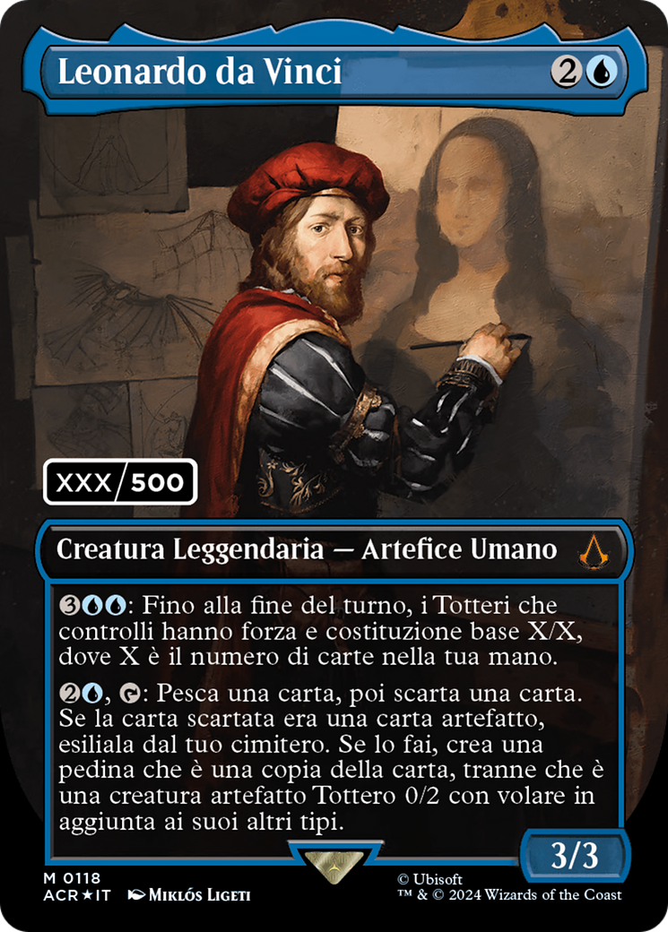 Leonardo da Vinci (Italian) (Serial Numbered) [Assassin's Creed] MTG Single Magic: The Gathering | Red Claw Gaming