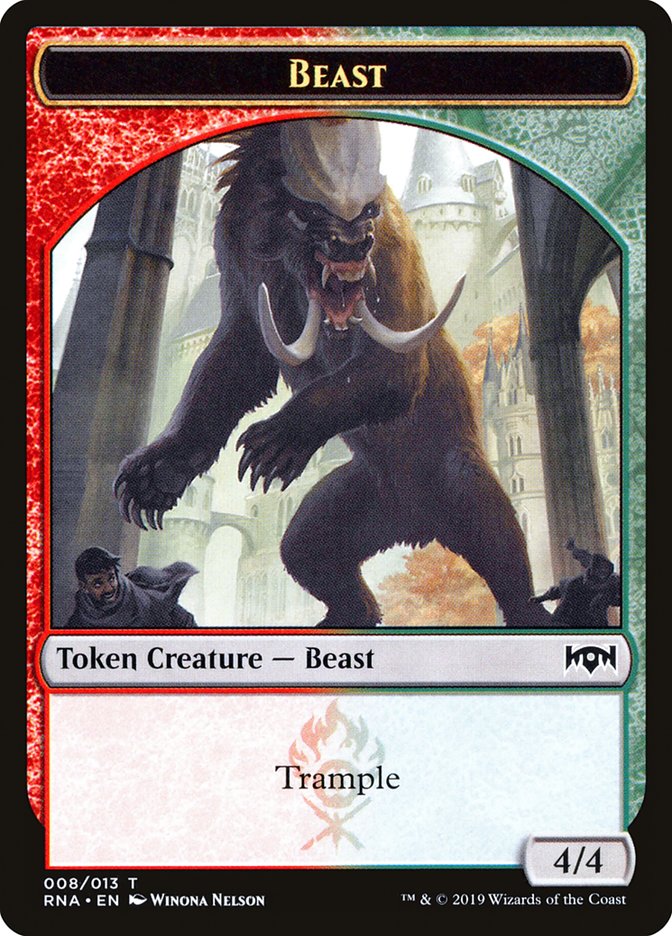 Beast Token [Ravnica Allegiance Tokens] MTG Single Magic: The Gathering | Red Claw Gaming