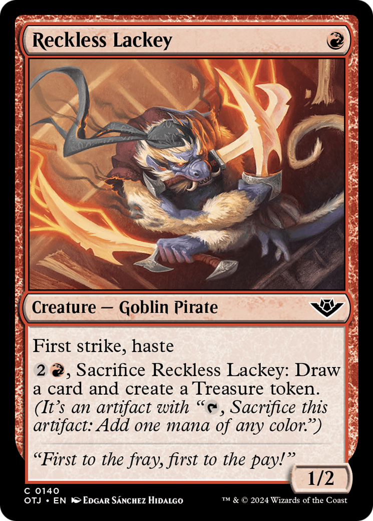 Reckless Lackey [Outlaws of Thunder Junction] MTG Single Magic: The Gathering | Red Claw Gaming