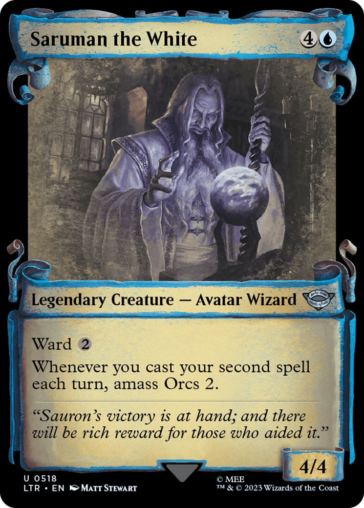 Saruman the White [The Lord of the Rings: Tales of Middle-Earth Showcase Scrolls] MTG Single Magic: The Gathering | Red Claw Gaming