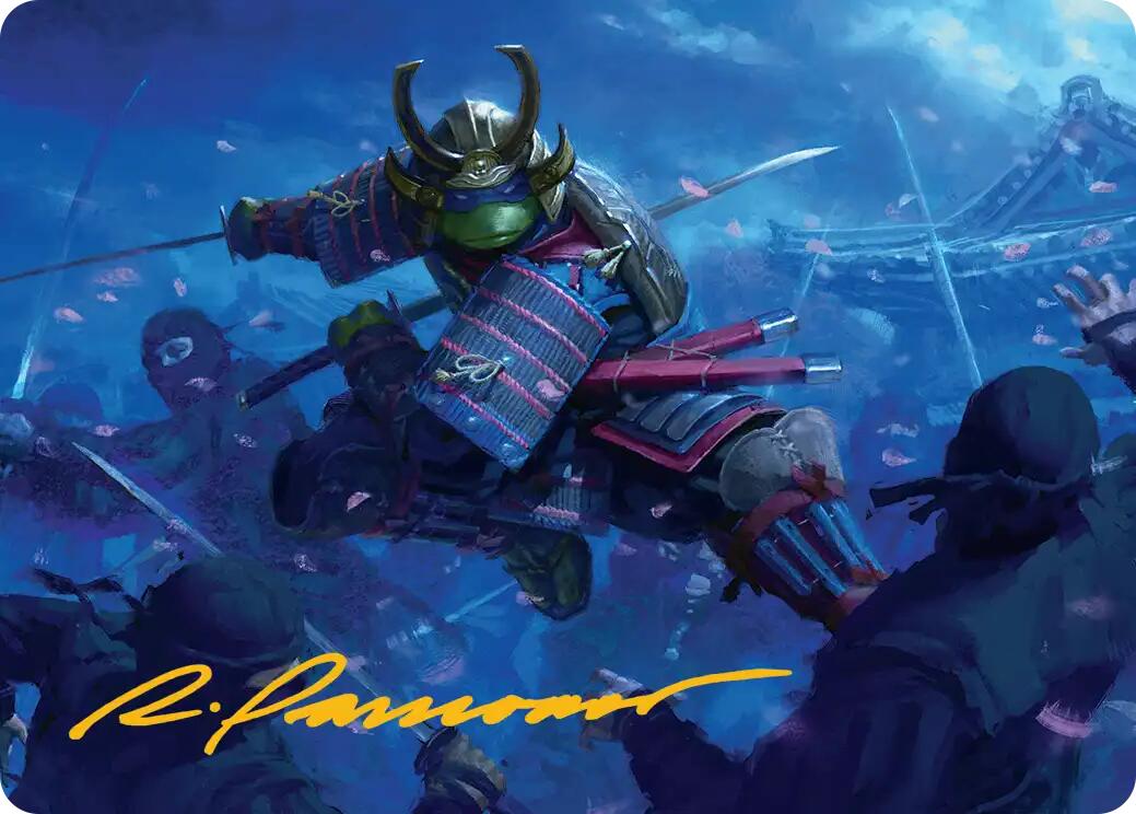 Leonardo, Sewer Samurai Art Card (1/54) (Gold-Stamped Signature) [Teenage Mutant Ninja Turtles Art Series] MTG Single Magic: The Gathering | Red Claw Gaming