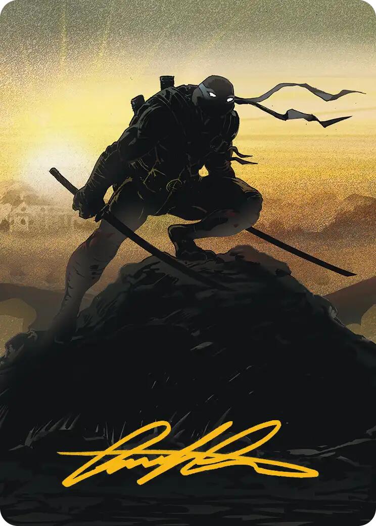 Leonardo, Sewer Samurai Art Card (20/54) (Gold-Stamped Signature) [Teenage Mutant Ninja Turtles Art Series] MTG Single Magic: The Gathering | Red Claw Gaming