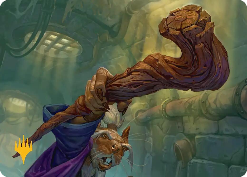 Wooden Cane Art Card (Gold-Stamped) [Teenage Mutant Ninja Turtles Art Series] MTG Single Magic: The Gathering | Red Claw Gaming