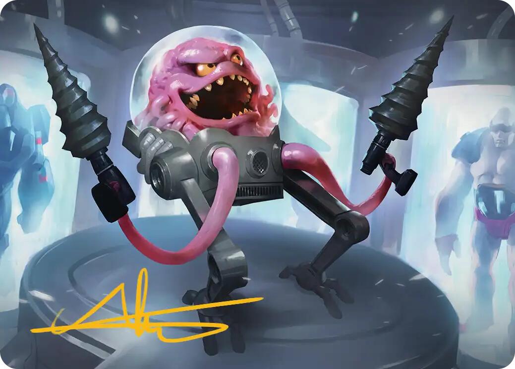 Krang, Master Mind Art Card (4/54) (Gold-Stamped Signature) [Teenage Mutant Ninja Turtles Art Series] MTG Single Magic: The Gathering | Red Claw Gaming