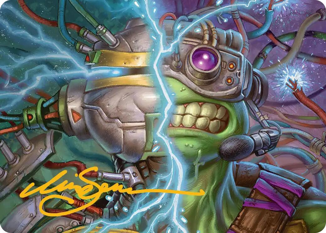 Mind Transfer Protocol Art Card (Gold-Stamped Signature) [Teenage Mutant Ninja Turtles Art Series] MTG Single Magic: The Gathering | Red Claw Gaming