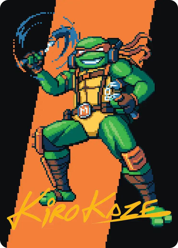 Michelangelo, the Heart Art Card (Gold-Stamped Signature) [Teenage Mutant Ninja Turtles Art Series] MTG Single Magic: The Gathering | Red Claw Gaming