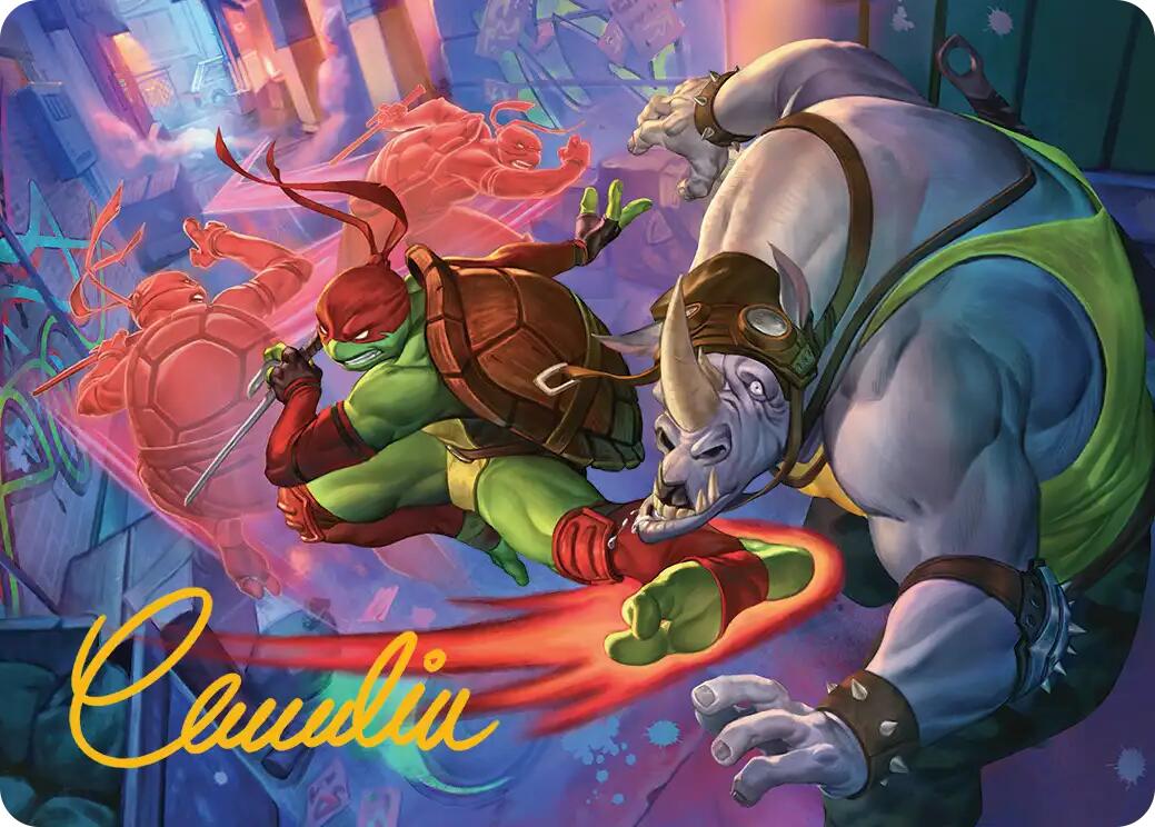 Super Combo Art Card (Gold-Stamped Signature) [Teenage Mutant Ninja Turtles Art Series] MTG Single Magic: The Gathering | Red Claw Gaming