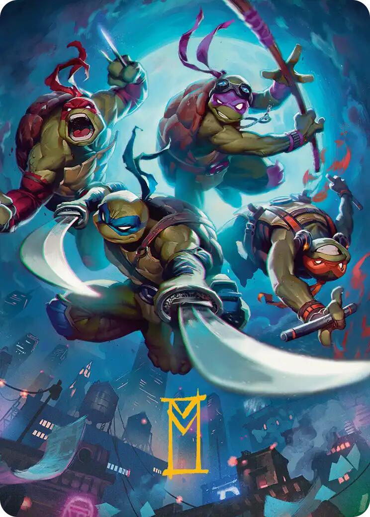 Heroes in a Half Shell Art Card (Gold-Stamped Signature) [Teenage Mutant Ninja Turtles Art Series] MTG Single Magic: The Gathering | Red Claw Gaming