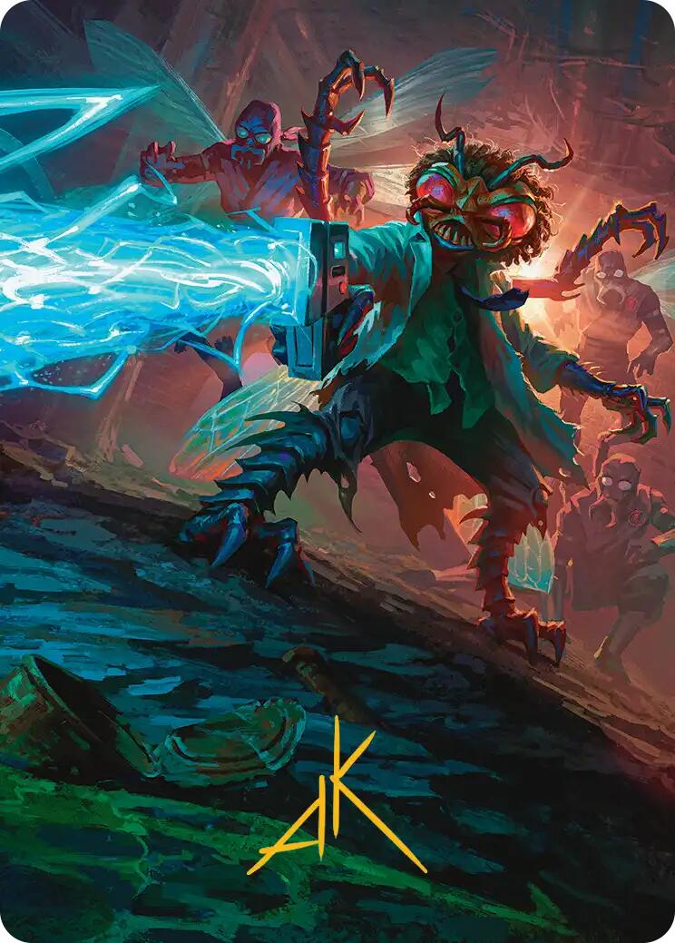 Baxter, Exzzperimental Zzientist Art Card (Gold-Stamped Signature) [Teenage Mutant Ninja Turtles Art Series] MTG Single Magic: The Gathering | Red Claw Gaming