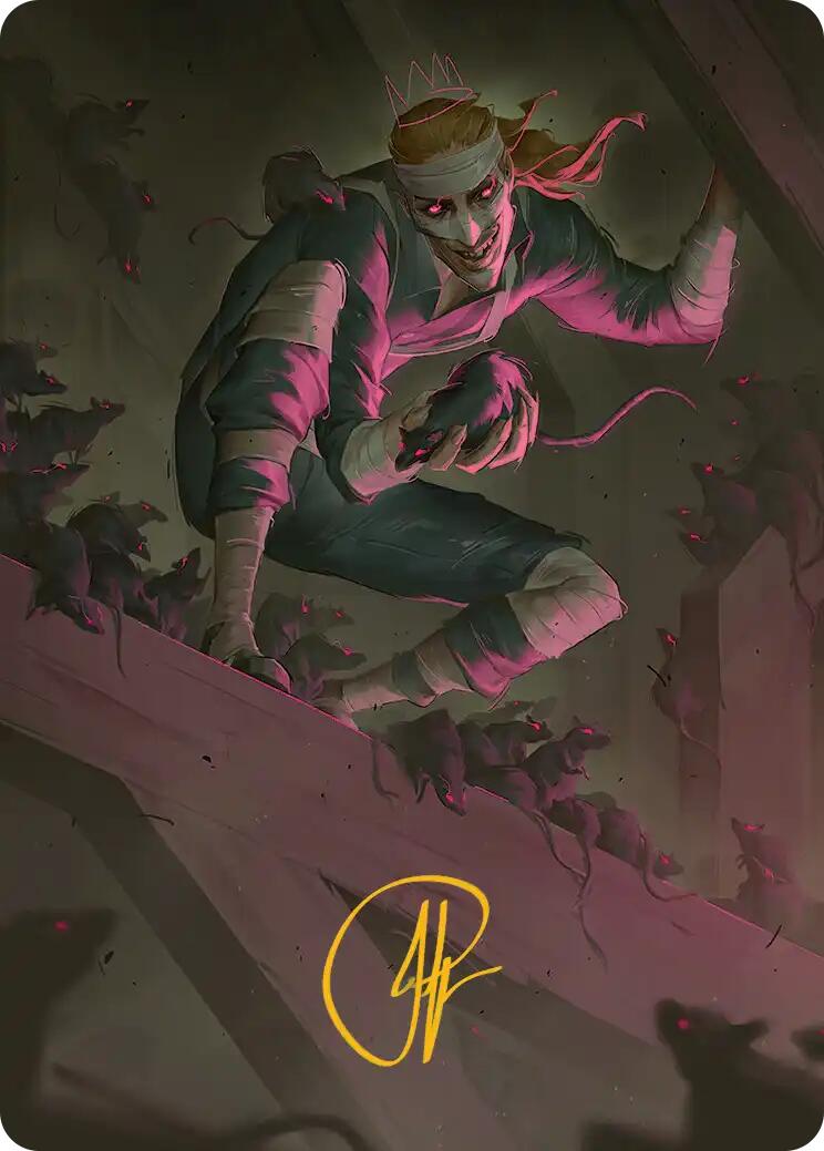 Rat King, the Chaosbringer Art Card (Gold-Stamped Signature) [Teenage Mutant Ninja Turtles Art Series] MTG Single Magic: The Gathering | Red Claw Gaming