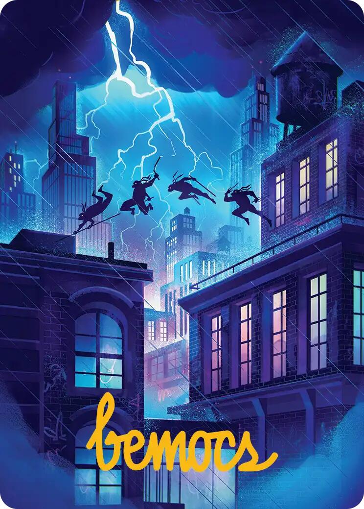 Island Art Card (37/54) (Gold-Stamped Signature) [Teenage Mutant Ninja Turtles Art Series] MTG Single Magic: The Gathering | Red Claw Gaming