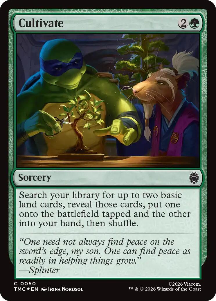 Cultivate (Surge Foil) [Teenage Mutant Ninja Turtles Commander] MTG Single Magic: The Gathering | Red Claw Gaming