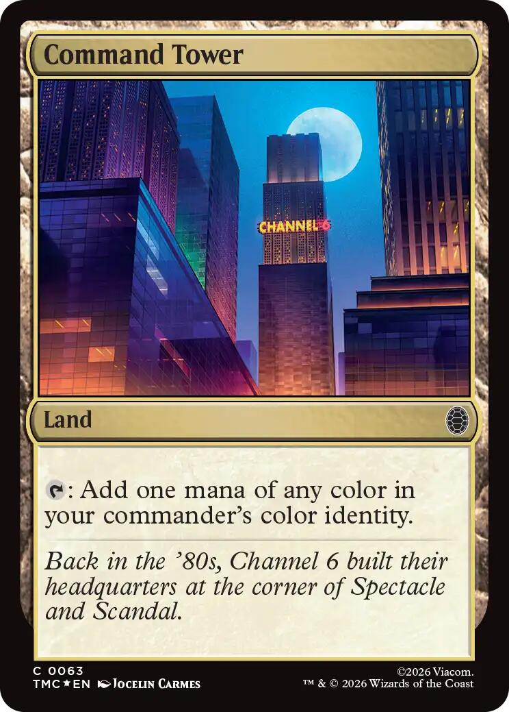 Command Tower (Surge Foil) [Teenage Mutant Ninja Turtles Commander] MTG Single Magic: The Gathering | Red Claw Gaming