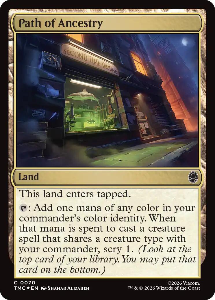 Path of Ancestry (Surge Foil) [Teenage Mutant Ninja Turtles Commander] MTG Single Magic: The Gathering | Red Claw Gaming