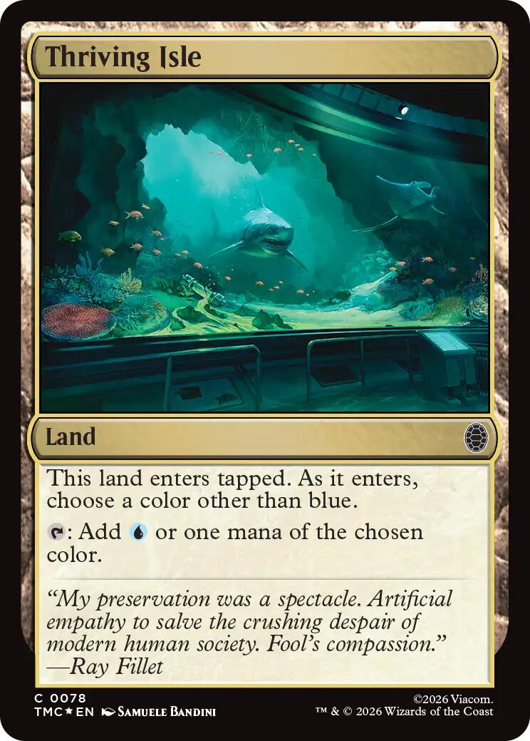 Thriving Isle (Surge Foil) [Teenage Mutant Ninja Turtles Commander] MTG Single Magic: The Gathering | Red Claw Gaming