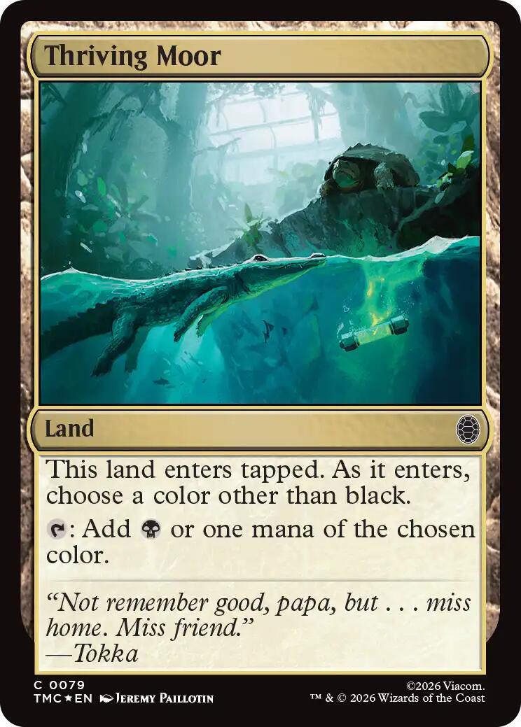 Thriving Moor (Surge Foil) [Teenage Mutant Ninja Turtles Commander] MTG Single Magic: The Gathering | Red Claw Gaming