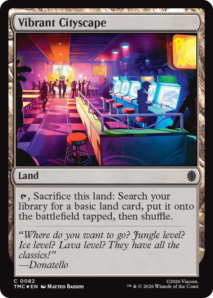 Vibrant Cityscape (Surge Foil) [Teenage Mutant Ninja Turtles Commander] MTG Single Magic: The Gathering | Red Claw Gaming